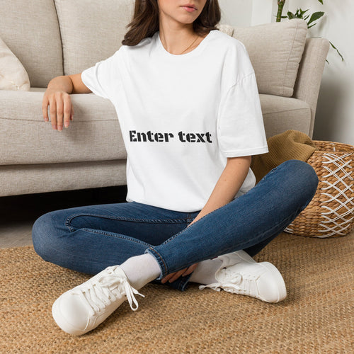 Blank Customizable T-Shirt – 'Enter text' Chest Mockup