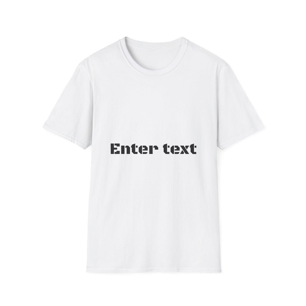 Blank Customizable T-Shirt – 'Enter text' Chest Mockup